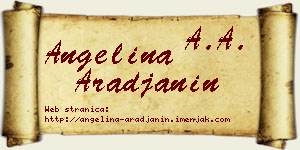 Angelina Arađanin vizit kartica